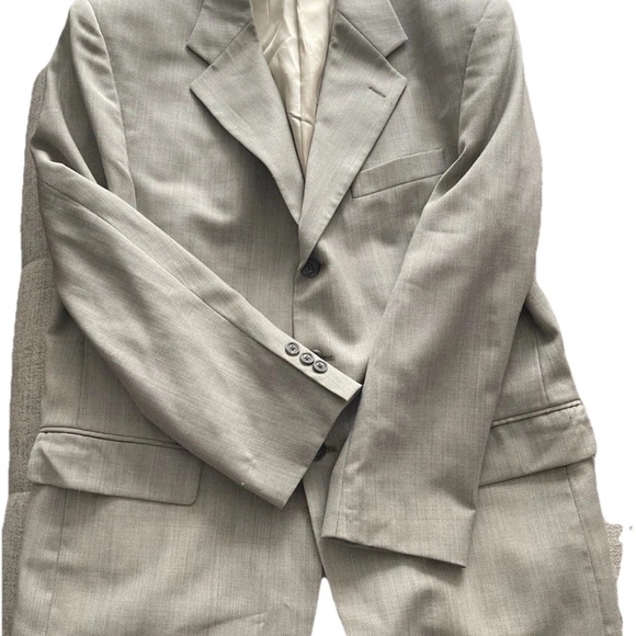 Givenchy Blazer Men 42s Sports Coat Jacket Worsted Wool Monsieur Tan Beige 36 - Picture 7 of 11